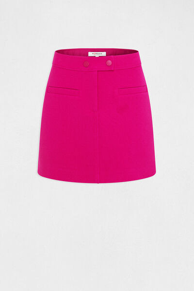 High-waisted A-line skirt raspberry ladies'