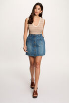 Fitted v-neck sweater beige women