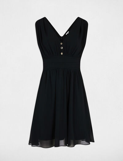 Mini loose A-line dress navy blue women