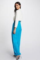 Short straight jacket ivory women