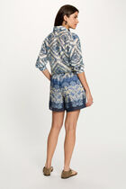 Printed shirt with notched collar multicolor women