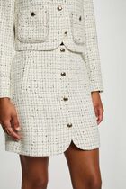 Fitted short skirt ivory women