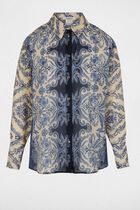 Printed shirt with notched collar multicolor women