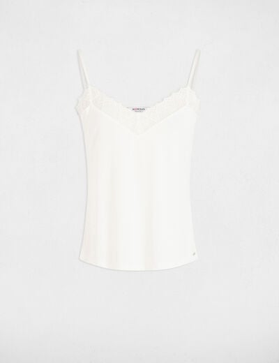 Vest top in lace ivory women