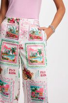 Printed wide-leg trousers multicolor women