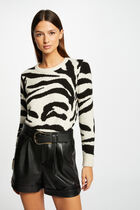 Belted paperbag shorts faux leather black women