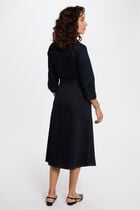 3/4 buttoned dress raw denim women