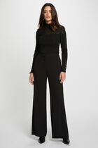Pantalon large fluide noir femme