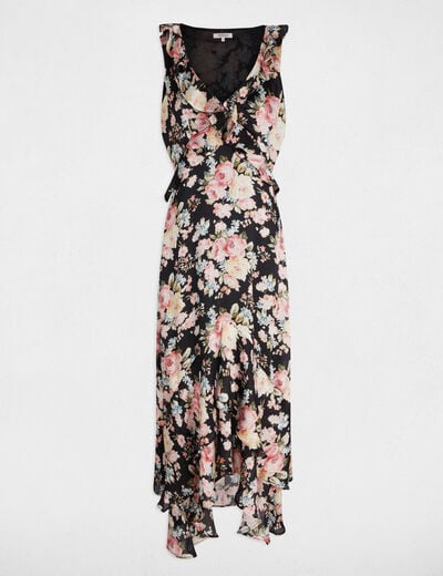 Printed maxi straight dress multicolor women