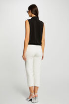 Sleeveless tied blouse black women