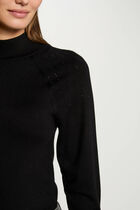 Jumper high collar black women