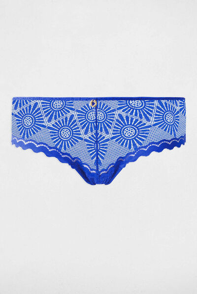 Lace thong shorties blue ladies'