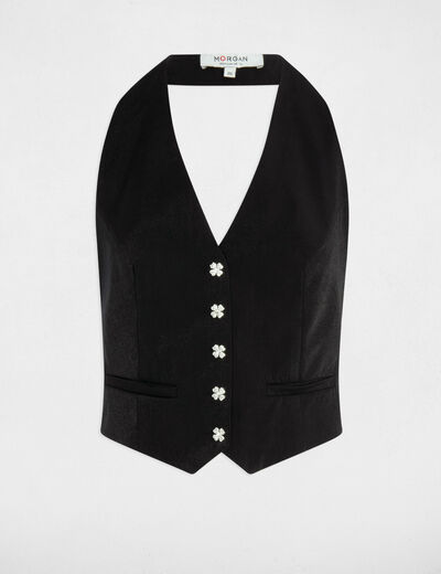 Sleeveless cardigan black women