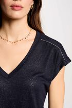 Short-sleeved t-shirt navy blue women