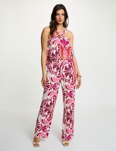 Flowy straight trousers multicolor women