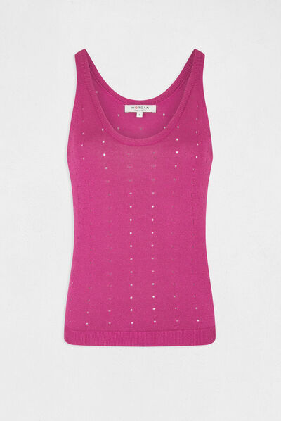 Jumper vest top with straps raspberry ladies'