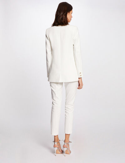 Cropped cigarette trousers ivory women