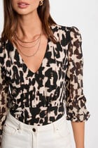 3/4 sleeve T-shirt multicolor women