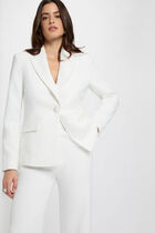 Fitted lace blazer white women