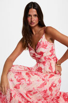 Long wrap dress multicolor women