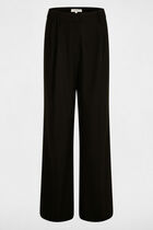 Wide leg trousers with darts black women