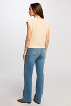 Sleeveless cardigan ivory women