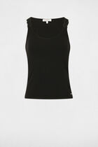 Sleeveless vest top black women