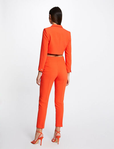 Short straight jacket orange ladies'