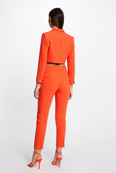 Short straight jacket orange ladies'
