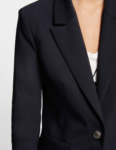 Short waisted jacket navy women