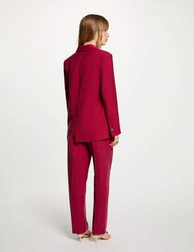 Sleeveless blazer bordeaux women
