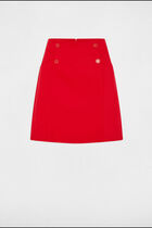 Mini skirt with buttons red women