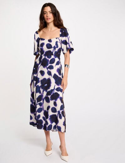 Printed maxi straight dress multicolor women