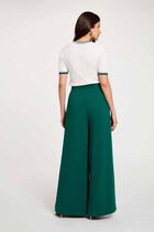 Lightweight short-sleeve sweater green women