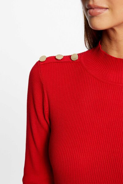 Fitted maxi jumper dress open back medium red ladies'