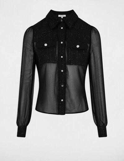 Long-sleeved shirt black women