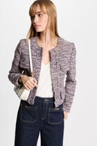 Short tweed blazer multicolor women