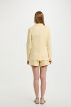 Blazer with patch pockets pastel yellow women