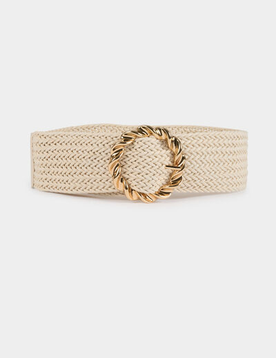 Braided belt ivory women
