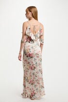 Printed maxi straight dress multicolor women