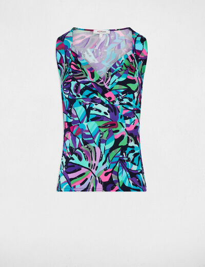 Sleeveless t-shirt multicolor women