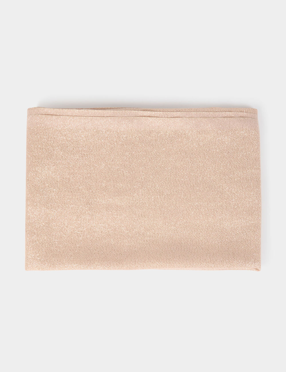 Scarf metallised threads beige women