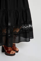 Long tiered skirt black women