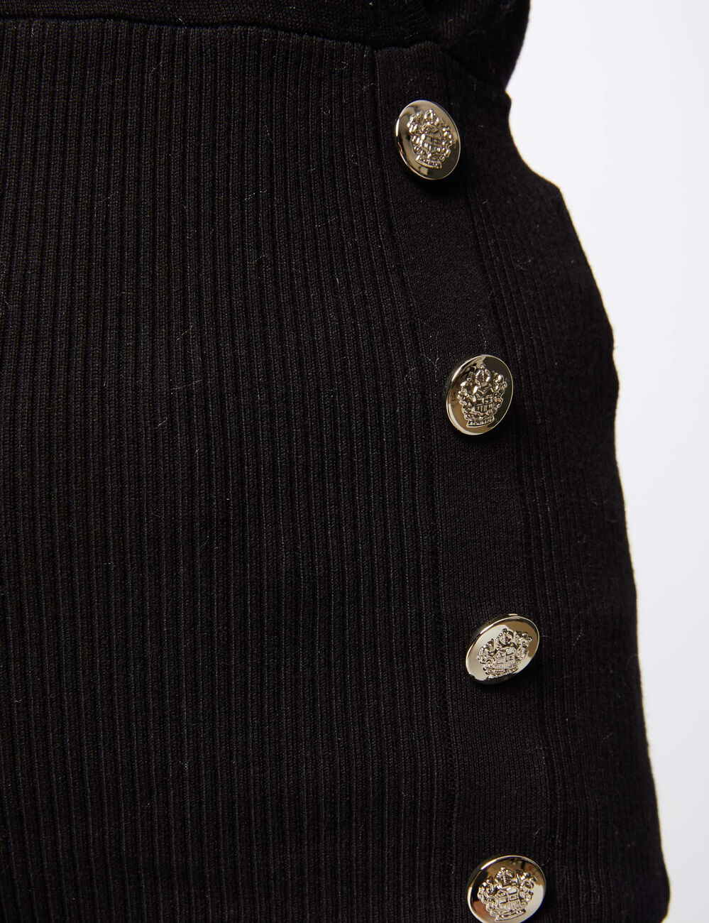 Long-sleeved jumper wrap-over neckline black women
