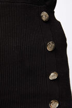 Long-sleeved jumper wrap-over neckline black women