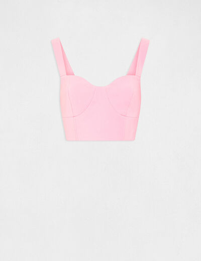 Bustier with wide straps light pink ladies'