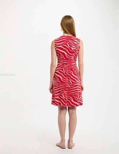 Printed fitted mini dress multicolor women