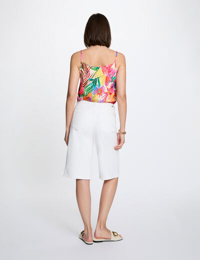 Satin cowl neck top multicolor women