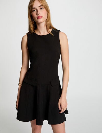A-line mini dress black women