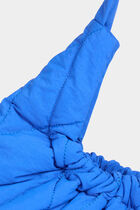 Quilted shoulder bag blue women